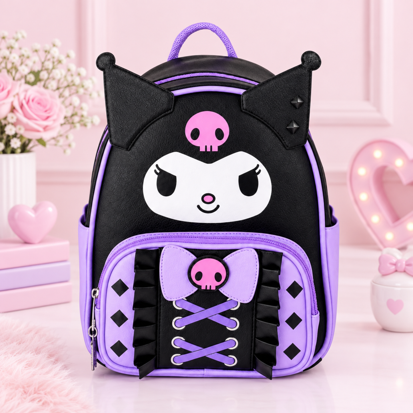 Kuromi Ruffled Mini Backpack
